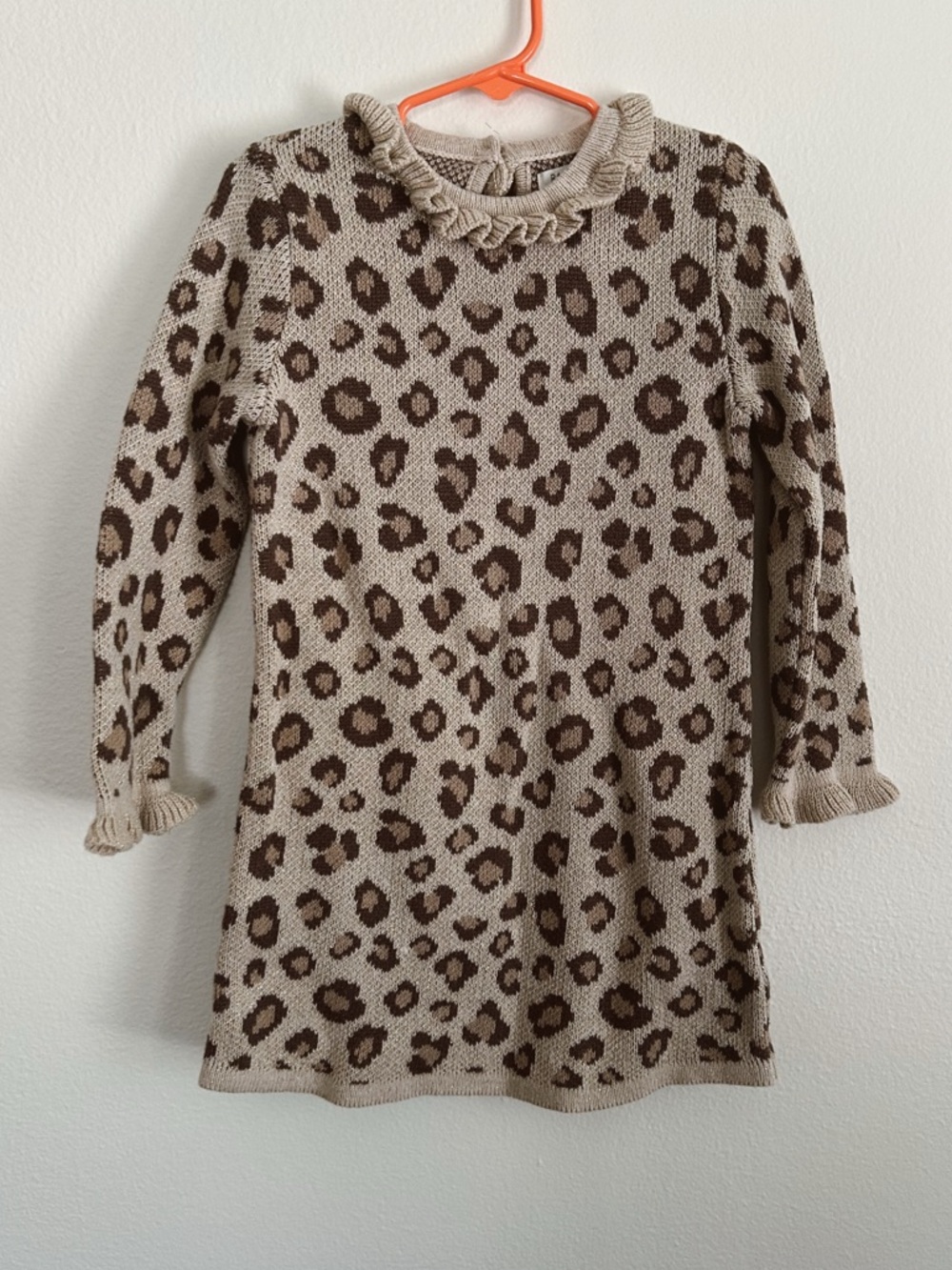 Rachel Zoe Beige and Brown Leopard Knit Dress